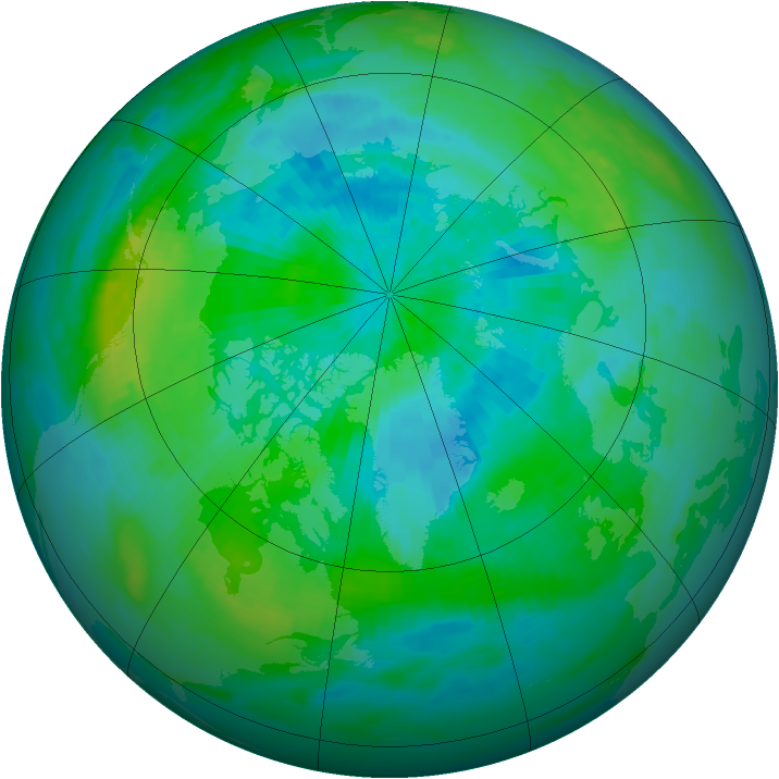 Arctic ozone map for 15 September 1983
